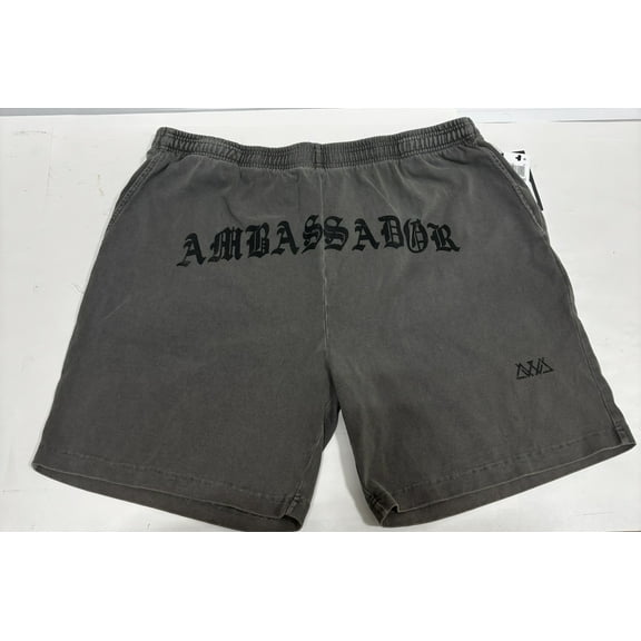 Avva Men's AMBASSADOR Print Cotton Pigment Dyed Hilo Shorts, Olive XL