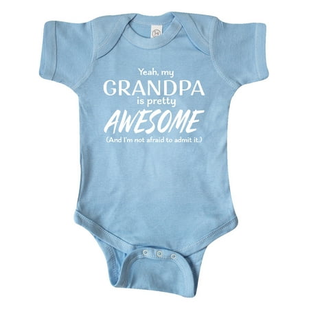

Inktastic Yeah My Grandpa Is Pretty Awesome Gift Baby Boy or Baby Girl Bodysuit