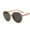 Pink, variant on FYEGRE Stylish Round Frame Sunglasses with Solid Color and Modern Color Blocking Design for Everyday Outdoor Black