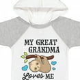 thumbnail image 4 of Inktastic My Great Grandma Loves Me with Sloth and Hearts Boys or Girls Baby Bodysuit, 4 of 5