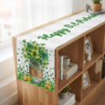 thumbnail image 6 of Table Runners 72 Inches Long Dress Scarves, Happy St. Patrick's Day Farmhouse Kitchen Table Runner, Coffee Tablerunners, Spring Green Lucky Clovers Leaf 16x72 Inch, 6 of 9