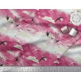 thumbnail image 2 of Soimoi Viscose Chiffon Fabric Clouds & Flying Swift Bird Print Sewing Fabric Yard 42 Inch Wide, 2 of 3