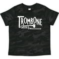 thumbnail image 3 of Inktastic Trombone  Rough  White Text Boys or Girls Toddler T-Shirt, 3 of 5