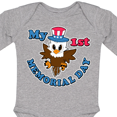 thumbnail image 4 of Inktastic My 1st Memorial Day with Baby Eagle Wearing Patriotic Hat Boys or Girls Long Sleeve Baby Bodysuit, 4 of 5