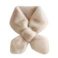 thumbnail image 1 of Scarf Women Scarf Solid Color Fuzzy Faux Rabbit Fur Thicken Neck Wrap for Outdoor, 1 of 6