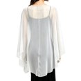 thumbnail image 3 of Womens Dressy Tops Poncho Chiffon Blouses, Asymmetrical Lightweight Flowy Shirt, Chiffon Cape Shawl and Wraps for Women, Soft Capelet for Evening Dress, Wedding Capes Cover-Up, 3 of 3