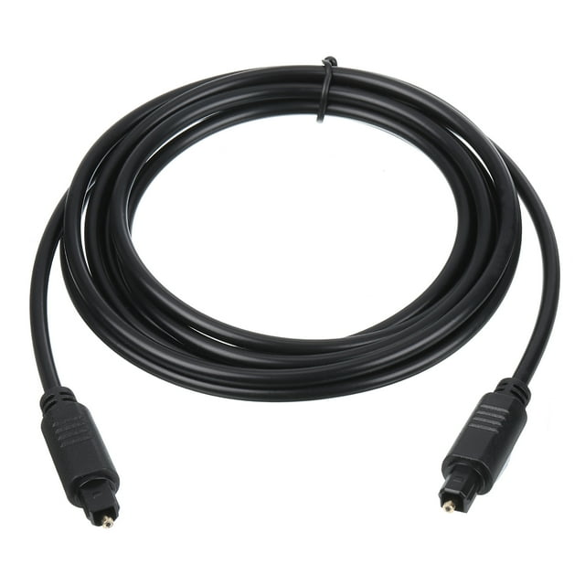 Cable de audio de fibra óptica Uxcell 9.84ft enlace óptico TOS con conector recto de plástico para TV DVD