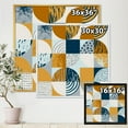 thumbnail image 4 of Designart 'Retro Semicircles Squares and Circles' Modern Framed Canvas Wall Art Print, 4 of 5