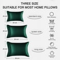 thumbnail image 6 of Auchen Satin Pillow Case, 2 Pack Satin Queen Silky Pillowcase for Hair and Skin, Satin Pillowcase Set of 2-Queen Size(20"x30")Dark Green, 6 of 8