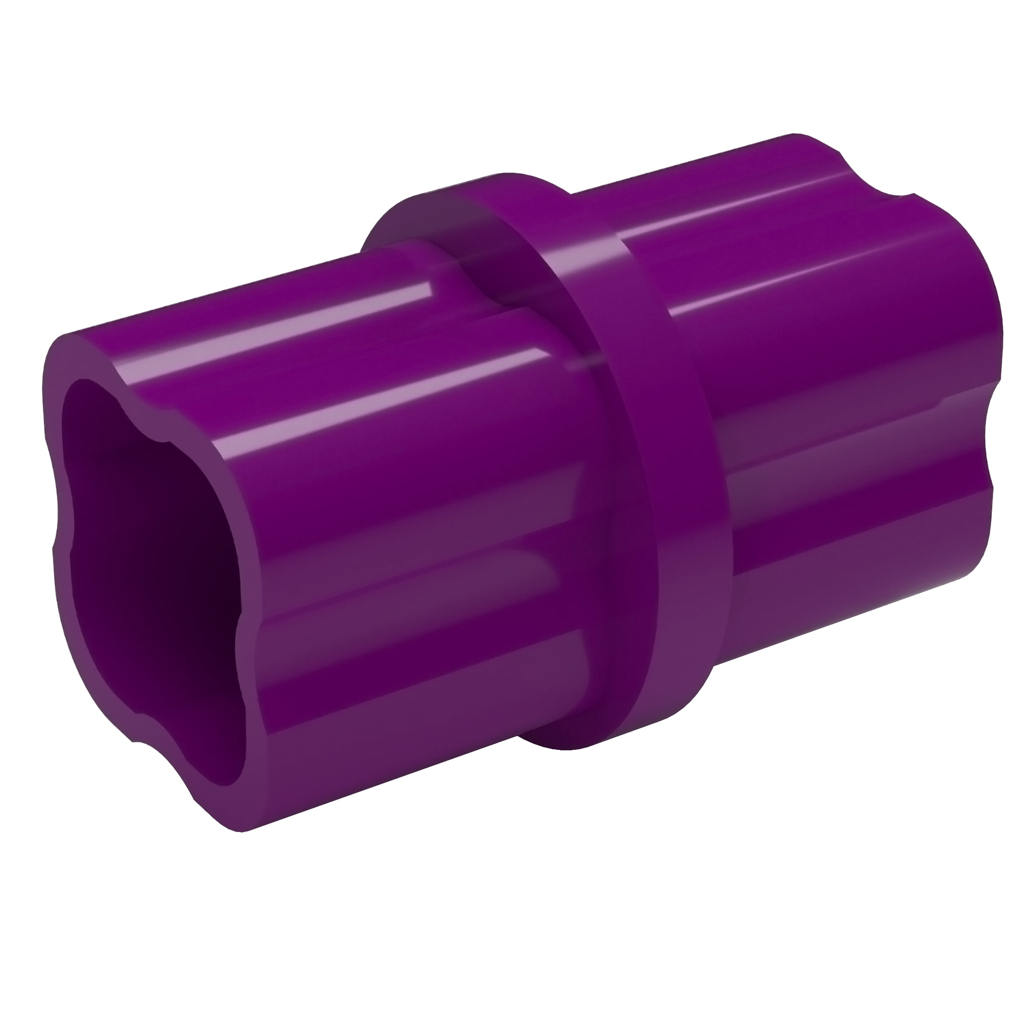 FORMUFIT F001ICO-PU-10 Internal PVC Coupling, Furniture Grade, 1 in. Size, Purple, 10-Pack