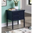 thumbnail image 2 of Comfort Pointe Ellison Bleu Minuit Bois Table de Nuit Style Côtier à 2 Tiroirs, 2 of 10