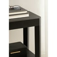 thumbnail image 3 of Kate and Laurel Talcott Modern Rectangle Wood Side Table, 16 x 10 x 25, Black, Transitional Decorative Two-Tier End Table for Use as a Bedroom Nightstand or Living Room Accent, 3 of 8