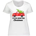 thumbnail image 3 of Inktastic I'll Be Home for Christmas Truck with Tree Women's Plus Size T-Shirt, 3 of 5