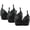 Black, variant on WREESH 3 Pack Push-Up Bras Women Printing Gathered Together Large Size Daily Bra Underwear No Underwire Bras Underwear Beige