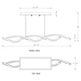 thumbnail image 6 of C Cattleya 2-Light Silver Wave Spiral LED Chandelier, 6 of 7