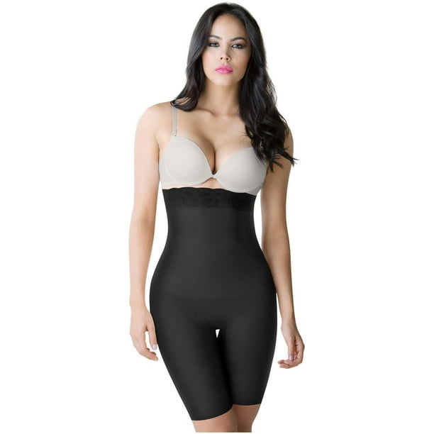 Romanza 2051 Fajas Reductoras Butt Lifter High Waisted Bodysuit for Women Black 3XL - Walmart.com