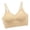 Beige, variant on Women's Low Back Bra Wirefree Seamless Comfy Push Up Jelly Bras Multiway Straps Convertible Halter