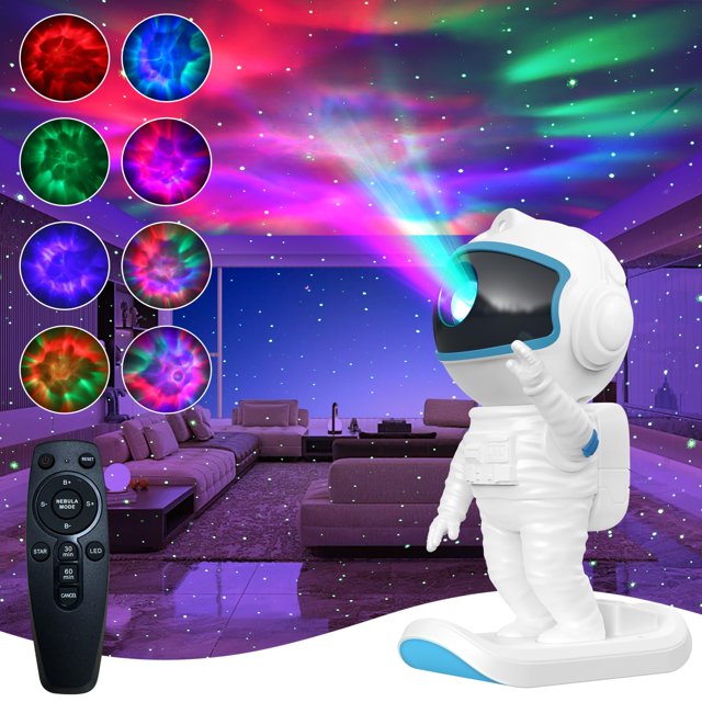 Lámpara LED de techo Galaxy Projector Stbands Starry Nebula, azul