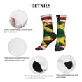thumbnail image 5 of Women's Men's Jamaica America Colorful Novelty Pattern Crew Athletic Socks, 5 of 7