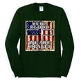 thumbnail image 3 of By His Blood We Are Healed Inspirational/Christian Mens Long Sleeve Shirt, Forest Green, Small, 3 of 5