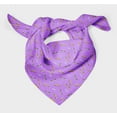 thumbnail image 3 of Bimba Purple Bow & Dragonfly Insects Printed Pure Silk Scarf For Hair Neck Head Bandanas For Women 40 x 80 Inches, 3 of 6