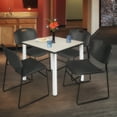 thumbnail image 2 of Regency Kee 36 in Square Breakroom Table- Maple Top, Chrome Legs, 4 Zeng Stack Chairs- Black, 2 of 8