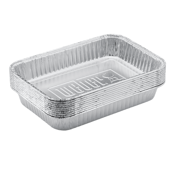 Weber 10-Pack Small Aluminum Drip Pan Liners For Spirit, Genesis, Genesis II/LX 200 and 300, & Q Gas Grills
