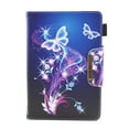 thumbnail image 2 of Allytech Universal Case for 6-7 Inch Tablet, PU Leather Smart Book Style Stand Protective Case with Card Slots Magnetic Closure Protector for All 6-7 Inch Tablet, Purple Butterfly, 2 of 10