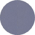 thumbnail image 1 of Ahgly Company Machine Washable Indoor Round Transitional Night Blue Area Rugs, 4' Round, 1 of 7