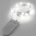 thumbnail image 4 of Cadena Botón De Luz De Hadas Funciona Con Pilas De Agua Lámpara De Alambre De Cobre Lámpara De Cadena Para Interiores Y Exteriores De Boda De Navidad (Color Blanco Cálido) 3M / 9.8Ft 30-Led Luces Monstrate HA026113-02, 4 of 5