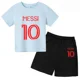 thumbnail image 3 of Nueva camiseta y pantalones cortos con estampado de Messi para niños y adolescentes, conjunto de 2 piezas, ropa de fútbol para niños y niñas, traje deportivo de moda de manga corta de verano, 3 of 5