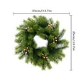 thumbnail image 3 of EWASWON Christmas 8 Inch Artificial Christmas Wreath, Pine Needle with Gold Berries, Festive Door Window Decor for Holiday Home, 3 of 5
