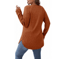 thumbnail image 3 of SOMER Long Sleeve Shirts for Women 2025 Fall Clothes Tunic Tops Loose Fit Dressy Crewneck Pullover Sweaters Curved Hem, 3 of 6