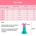 thumbnail image 4 of Little Mermaid Costume Ariel Dress for Grils Birthday Party Halloween Cosplay Costumes 3-8Years, 4 of 7