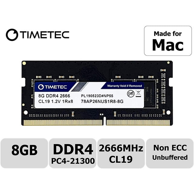 Timetec Hynix IC 8GB Compatible for Apple 2019 iMac 27-inch w/Retina 5K Display, Late 2018 Mac Mini DDR4 2666MHz PC4-21300 1Rx8 CL19 1.2V SODIMM Memory RAM Upgrade (8GB)