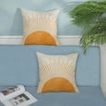 thumbnail image 3 of Summer Pillow Covers 18x18 Inch Set of 2, Yellow Sunshine Decorations Outdoor Throw Pillows Boho Summer Sun Sunrise Pillowcase Linen Decor Cute Modern Farmhouse Cushion Case for Home Bedroom, 3 of 6