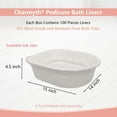 thumbnail image 2 of Charmyth Pedi Guard Forros de baño desechables para pedicura, Spa Footsie Clear Pedi Guard Forros de baño para pies, baño, spa, masaje, elástico grueso, 100 unidades, 2 of 5