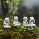 thumbnail image 1 of Estatuas pequeñas de monje NQ de roca decoraciones en miniatura 3D para interiores y exteriores, 1 of 3