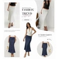 thumbnail image 4 of BTFBM Maxi Skirts for Women Summer Spring Boho Lightweight A Line High Waisted Wedding Guest Party Silk Midi Skirt, 4 of 9