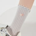 thumbnail image 1 of Ohufall Women's Solid Color Thin Style Pile Socks Breathable In Tube Socks Socks, 1 of 4