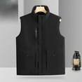 thumbnail image 3 of Men's Autumn/Winter Thickened Warm Solid Color Down Cotton Vest, 3 of 8