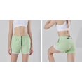 thumbnail image 2 of Women's 2-in-1 running shorts, gym yoga exercise shorts, beach shorts with zippered pockets, 2 of 5