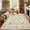 Rice camel, variant on GlowSol Machine Washable Vintage Area Rug - Soft Faux Wool, Durable, Pet Friendly Carpet for Living Room, Bedroom, Dining Room - Navy Blue, 9x12