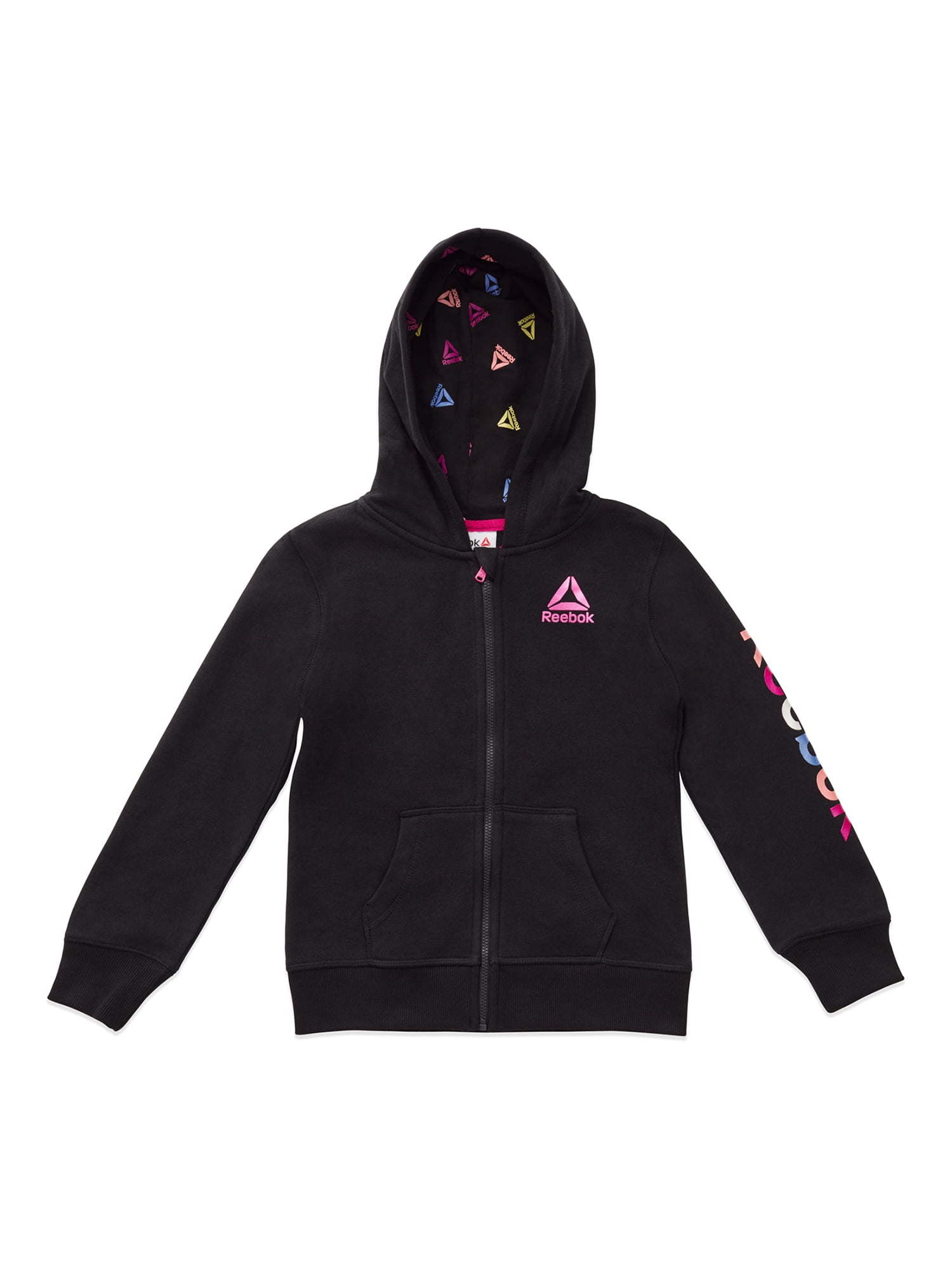 Reebok Reebok Girls Full Zip Fleece Hoodie, Sizes 418