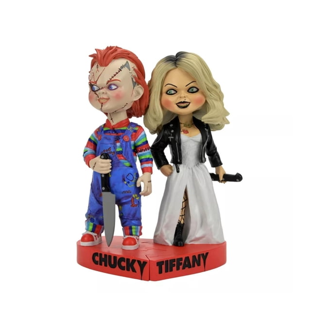 Set de figuras de acción NECA Bride of Chucky de 7 pulgadas con bobblehead