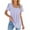 Purple, variant on qolati Women's Ruffle Bell Short Sleeve Top Loose Fit Pleated Square Neck Dressy Shirts Casual Summer Curved Hem Flowy Eyelet Blouses