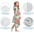thumbnail image 7 of Pioneer Flower Floral Print Pattern Hooded Bath Towel，50"x30" for Ages 3 To 12 Kids, Quick Dry Lightweight Soft Microfiber Hood Beach Towel Cover Up for Kids, 7 of 7