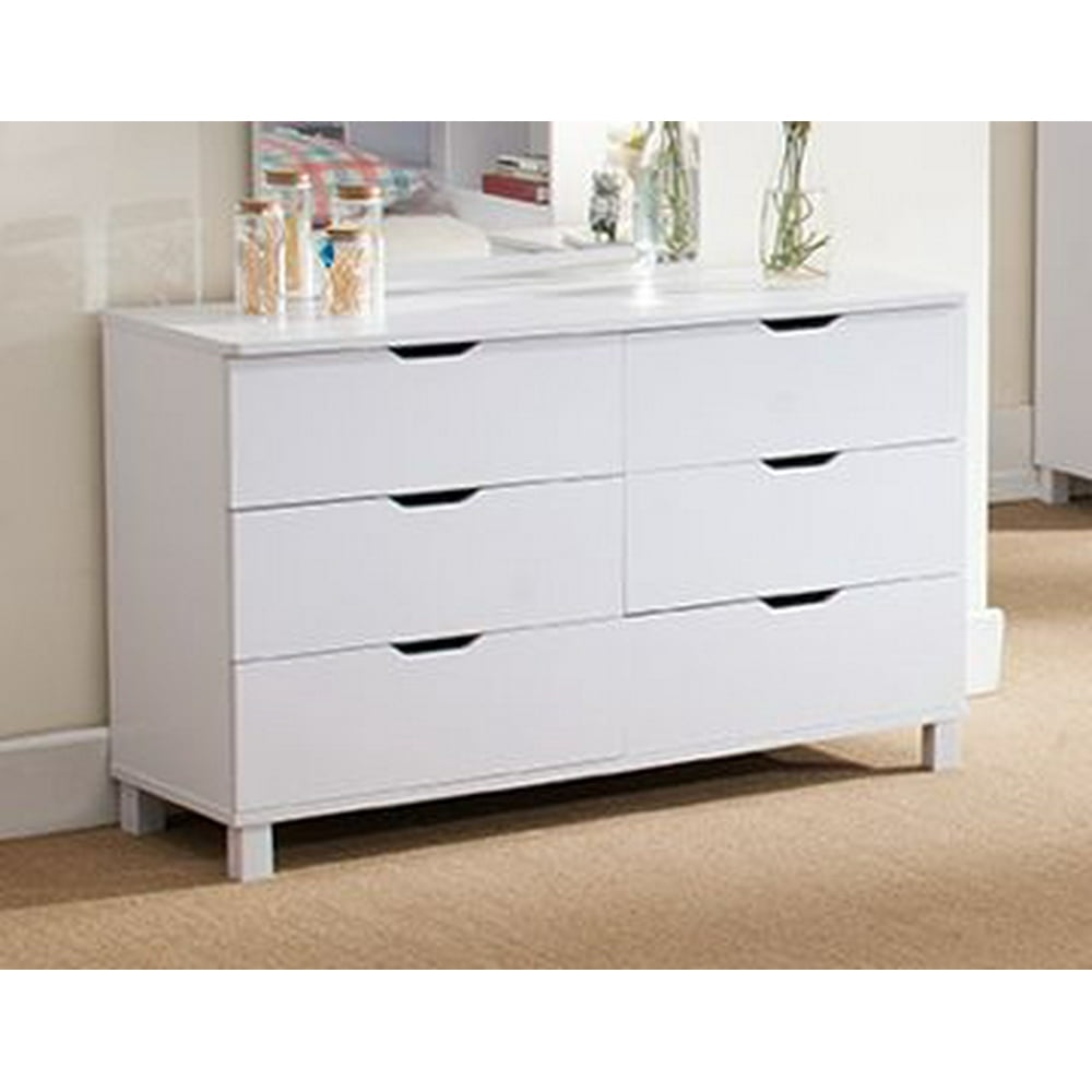 FC Design Contemporary Double Dresser with Six Drawers and CutOut