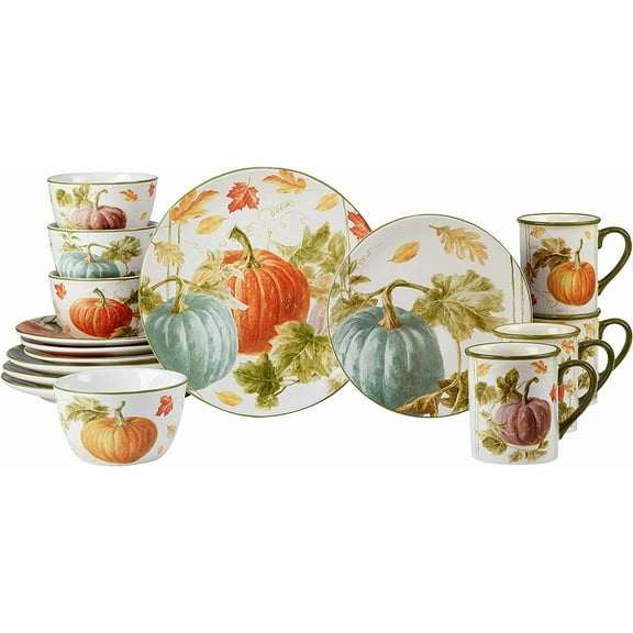 Certified International Harvest Autumn Havest 16 Pc Dinnerware Set, Service for 4, Multicolor