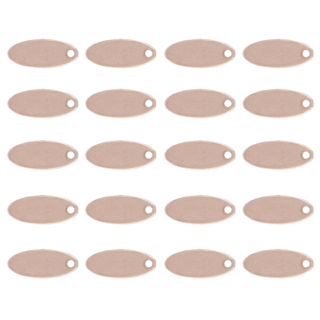 VGEBY 20pcs Stainless Steel Oval Pendant DIY Dog Pet Name Identification